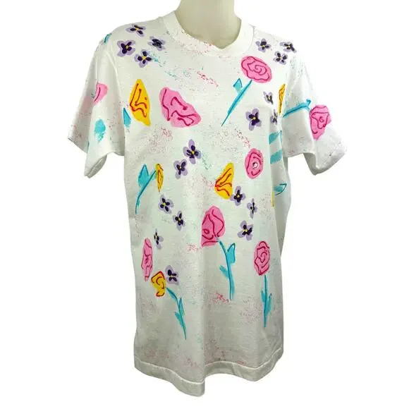 90's floral glitter and bling Tshirt by BACK2BACK - Picture 6 of 6